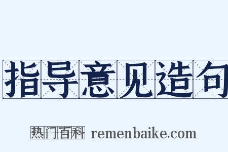 指导意见造句是什么意思的图片